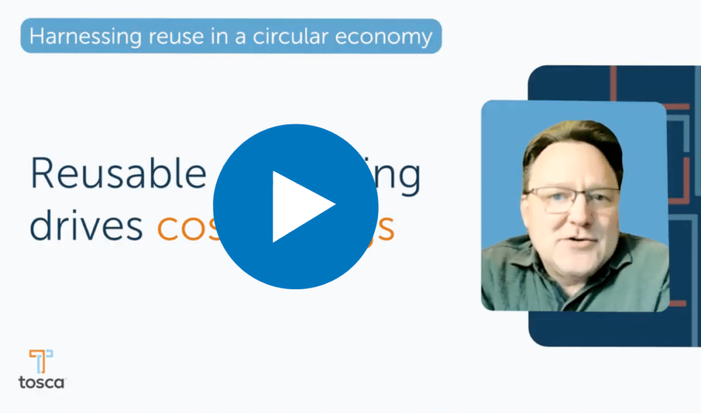 Tim Debus talking about the reusable packaging